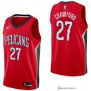 Maillot NBA Pas Cher New Orleans Pelicans Jordan Crawford 27 Rouge Statement 2017/18