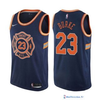 Maillot NBA Pas Cher New York Knicks Trey Burke 23 Nike Bleu Ville 2017/18