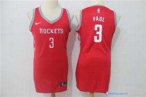 Maillot NBA Pas Cher Houston Rockets Femme Chris Paul 3 Rouge Icon 2017/18