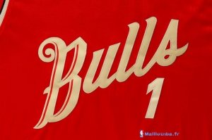 Maillot NBA Pas Cher Noël Chicago Bulls Rose 1 Rouge