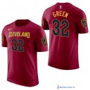 Maillot Manche Courte Cleveland Cavaliers Jeff Green 32 Rouge 2017/18