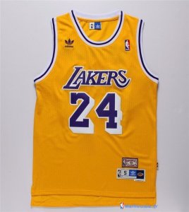 Maillot NBA Pas Cher Los Angeles Lakers Kobe Bryant 24 Retro Jaune