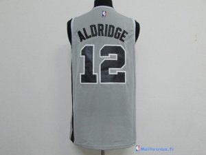 Maillot NBA Pas Cher San Antonio Spurs LaMarcus Aldridge 12 Gris