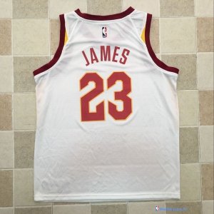 Maillot NBA Pas Cher Cleveland Cavaliers LeBron James 23 Blanc Association 2017/18