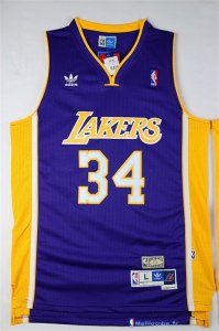 Maillot NBA Pas Cher Los Angeles Lakers Shaquille O'Neal 34 Pourpre