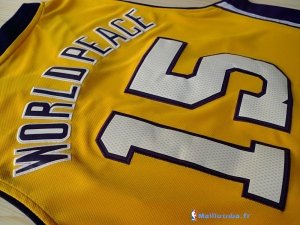 Maillot NBA Pas Cher Los Angeles Lakers Metta World 15 Peace Jaune