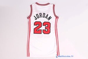 Maillot NBA Pas Cher Chicago Bulls Femme Michael Jordan 23 Blanc