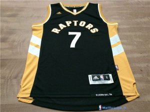 Maillot NBA Pas Cher Toronto Raptors Kyle Lowry 7 Noir Jaune