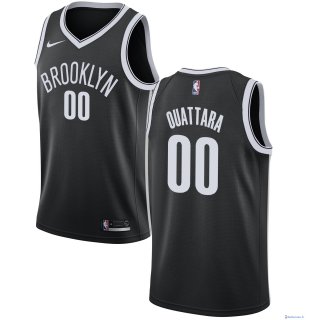 Maillot NBA Pas Cher Brooklyn Nets Yakuba Ouattara 0 Noir Icon 2017/18