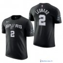 Maillot Manche Courte San Antonio Spurs Kawhi Leonard 2 Noir 2017/18