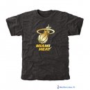 T-Shirt NBA Pas Cher Miami Heat Noir Or