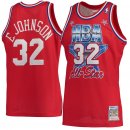 Los Angeles Lakers Magic Johnson Mitchell & Ness Red Hardwood Classics 1991 All-Star Authentic Jersey