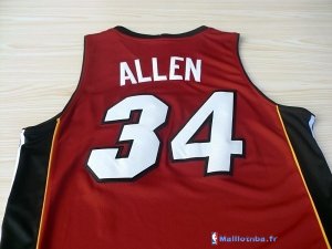 Maillot NBA Pas Cher Miami Heat Ray Allen 34 Rouge Noir