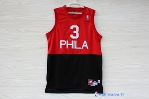 Maillot NBA Pas Cher Philadelphia Sixers Allen Iverson 3 Retro Rouge Noir