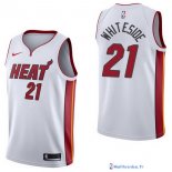 Maillot NBA Pas Cher Miami Heat Hassan Whiteside 21 Blanc Association 2017/18