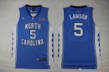 Maillot NCAA Pas Cher North Carolina Ty Lawson 5 Bleu