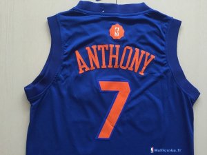 Maillot NBA Pas Cher Noël New York Knicks Carmelo Anthony 7 Bleu