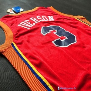 Maillot NBA Pas Cher Philadelphia Sixers Allen Iverson 3 Retro Rouge