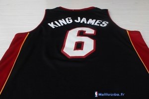 Maillot NBA Pas Cher Miami Heat King James 6 Noir