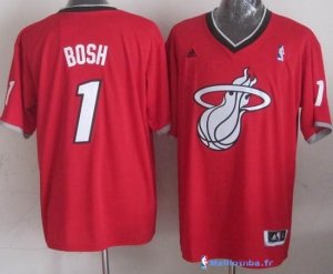 Maillot NBA Pas Cher Noël Miami Heat Bosh 1 Rouge