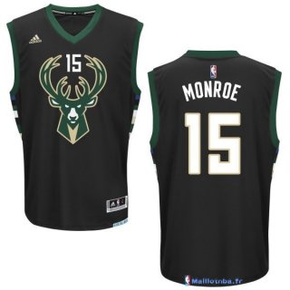 Maillot NBA Pas Cher Milwaukee Bucks Greg Monroe 15 Noir