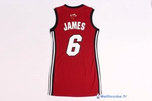 Maillot NBA Pas Cher Miami Heat Femme LeBron James 6 Rouge