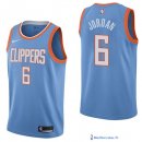 Maillot NBA Pas Cher Los Angeles Clippers DeAndre Jordan 6 Nike Bleu Ville 2017/18