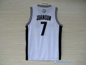 Maillot NBA Pas Cher Brooklyn Nets Earvin Johnson 7 Blanc