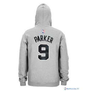 Sweat Capuche NBA San Antonio Spurs Tony Parker 9 Gris