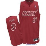 Maillot NBA Pas Cher Noël Rouge Miami Heat Wade 3