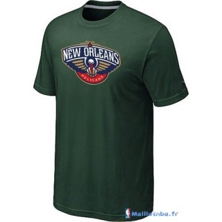 T-Shirt NBA Pas Cher New Orleans Pelicans Vert Sombre