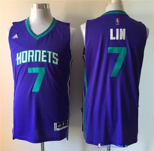Maillot NBA Pas Cher Charlotte Hornets Jeremy Lin 7 Bleu