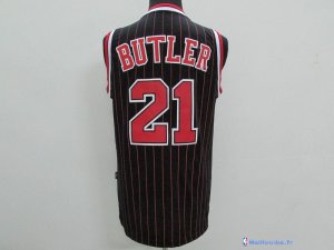 Maillot NBA Pas Cher Chicago Bulls Jimmy Butler 21 Noir Bande