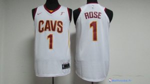 Maillot NBA Pas Cher Cleveland Cavaliers Derrick Rose 1 Blanc 2017/18