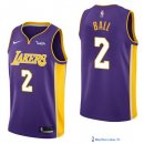 Maillot NBA Pas Cher Los Angeles Lakers Lonzo Ball 2 Purpura 2017/18