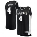 San Antonio Spurs Derrick White Fanatics Branded Black Fast Break Road Replica Player Jersey - Icon Edition