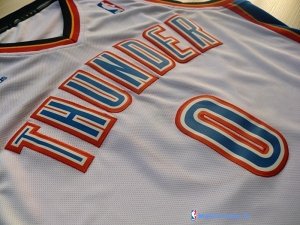 Maillot NBA Pas Cher Oklahoma City Thunder Russell Westbrook 0 Blanc