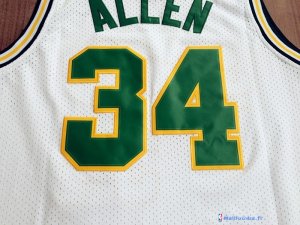 Maillot NBA Pas Cher Seattle Supersonics Ray Allen 34 Retro Blanc