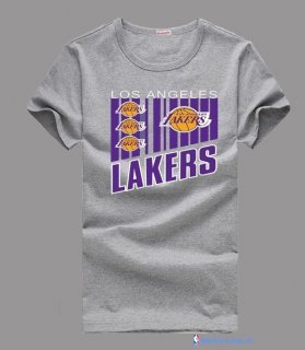 T-Shirt NBA Pas Cher Los Angeles Lakers Gris 2