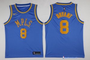 Maillot NBA Pas Cher Los Angeles Lakers Kobe Bryant 8 Retro Bleu 2017/18