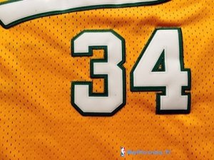 Maillot NBA Pas Cher Seattle Supersonics Ray Allen 34 Retro Jaune