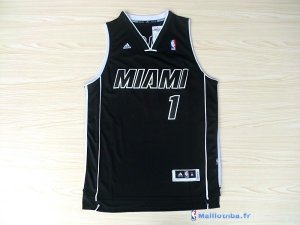 Maillot NBA Pas Cher Miami Heat Chris Bosh 1 Noir