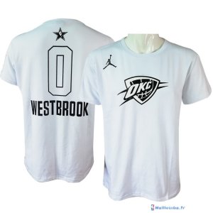 Maillot Manche Courte All Star 2018 Russell Westbrook 0 Blano