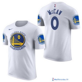 Maillot Manche Courte Golden State Warriors Patrick McCaw 0 Blanc 2017/18