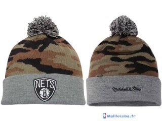 Tricoter un Bonnet NBA Brooklyn Nets 2017 Gris Brun