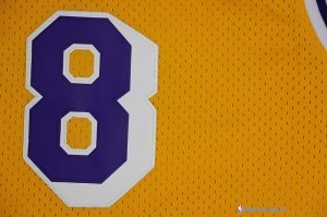 Maillot NBA Pas Cher Los Angeles Lakers Kobe Bryant 8 Jaune