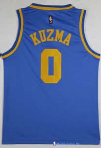 Maillot NBA Pas Cher Los Angeles Lakers Kyle Kuzma 0 Retro Bleu 2017/18