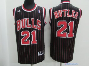 Maillot NBA Pas Cher Chicago Bulls Jimmy Butler 21 Noir Bande