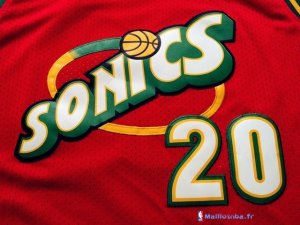 Maillot NBA Pas Cher Seattle Supersonics Gary Payton 20 Retro Rouge