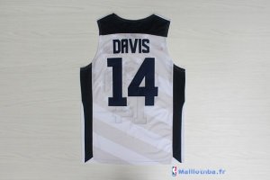 Maillot NBA Pas Cher USA 2012 Anthony Davis 14 Blanc